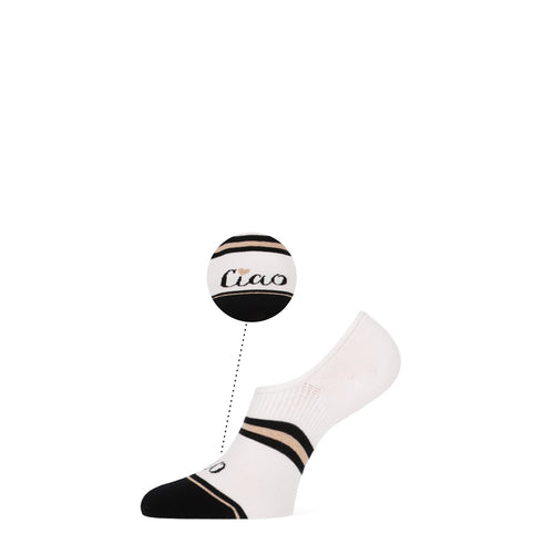 2 - Pack Bella Footies White zwart