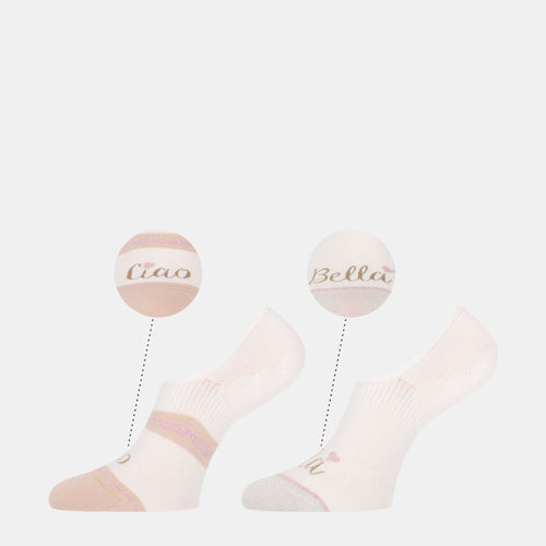 2 - Pack Bella Footies Off White Bordeaux beige