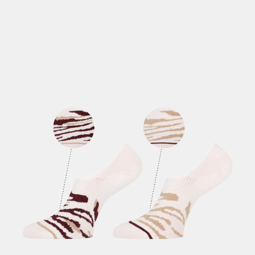 2 - Pack Bridget Footies Off White Bordeaux beige