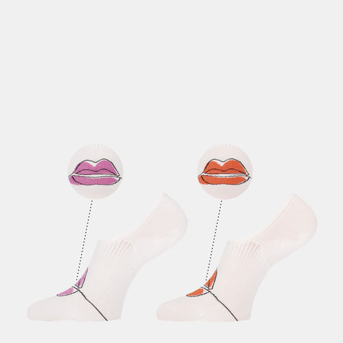 2 - Pack Carol Footies Off White roze