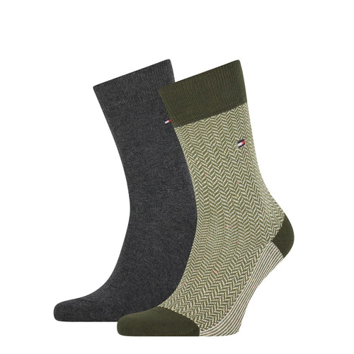 2 - Pack Herringbone Sock olive