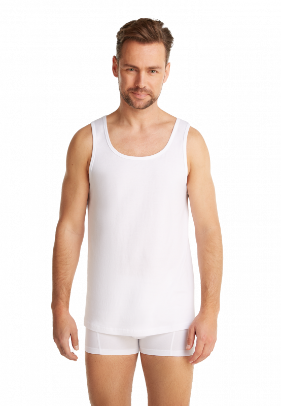 2 - Pack Men Basic Singlet  32324 001 white