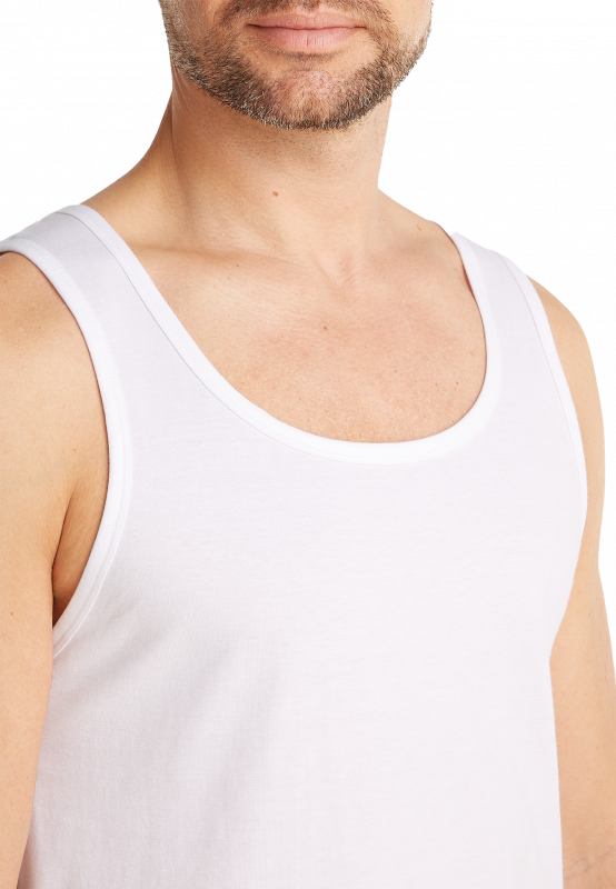 2 - Pack Men Basic Singlet  32324 001 white