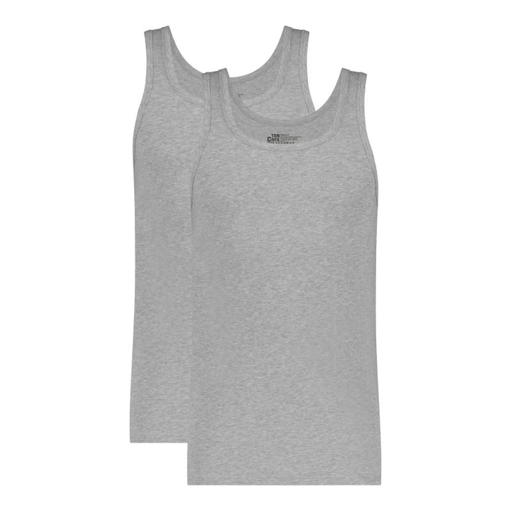 2 - Pack Men Basic Singlet  32324 955 Light grey melee