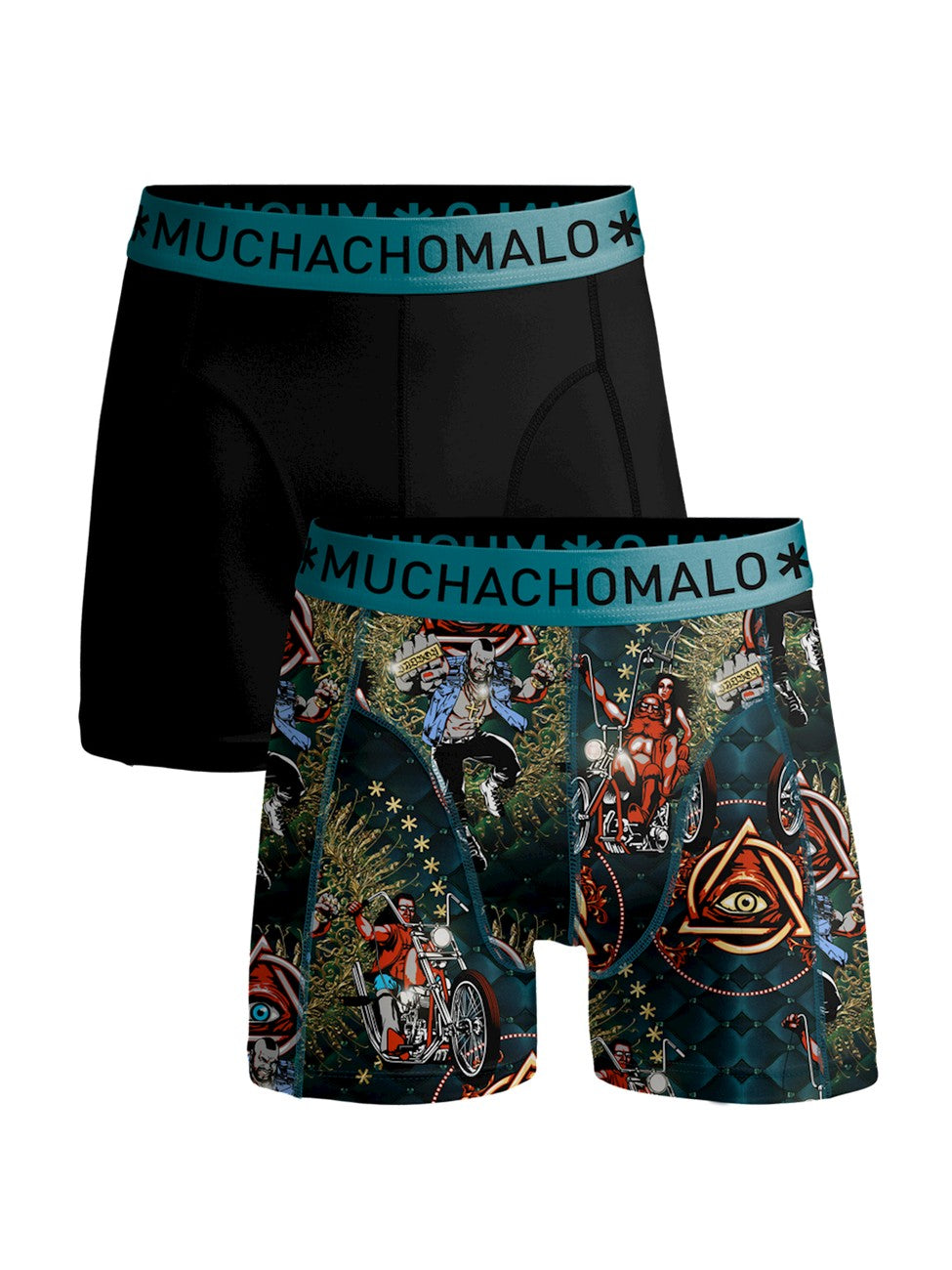 2 - Pack Miami Vastos Ace Boxer MIAMIACE1010 06 Print/Black