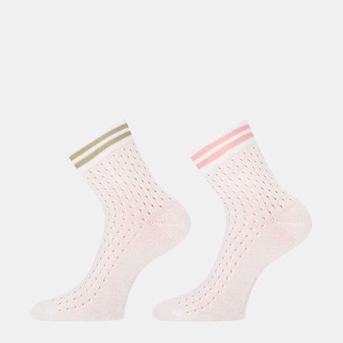 2 - Pack Viv Korte Sokken wit
