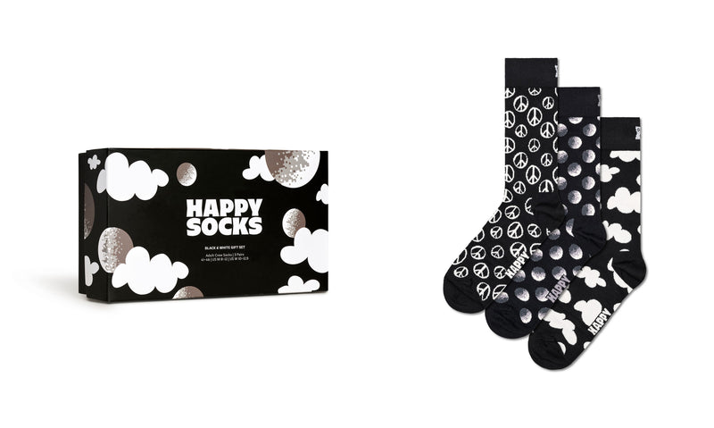 3 - Pack Black And White Socks Gift Set P000689