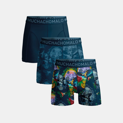3 - Pack Boxershorts 01 Print/Print/Blue