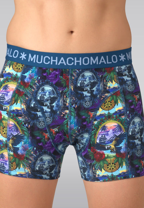 3 - Pack Boxershorts 01 Print/Print/Blue