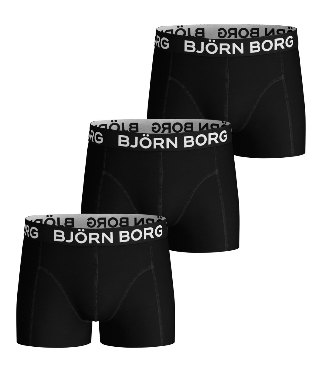 3 - Pack Boys Short Solid 9999-1230 90651 Black Beauty