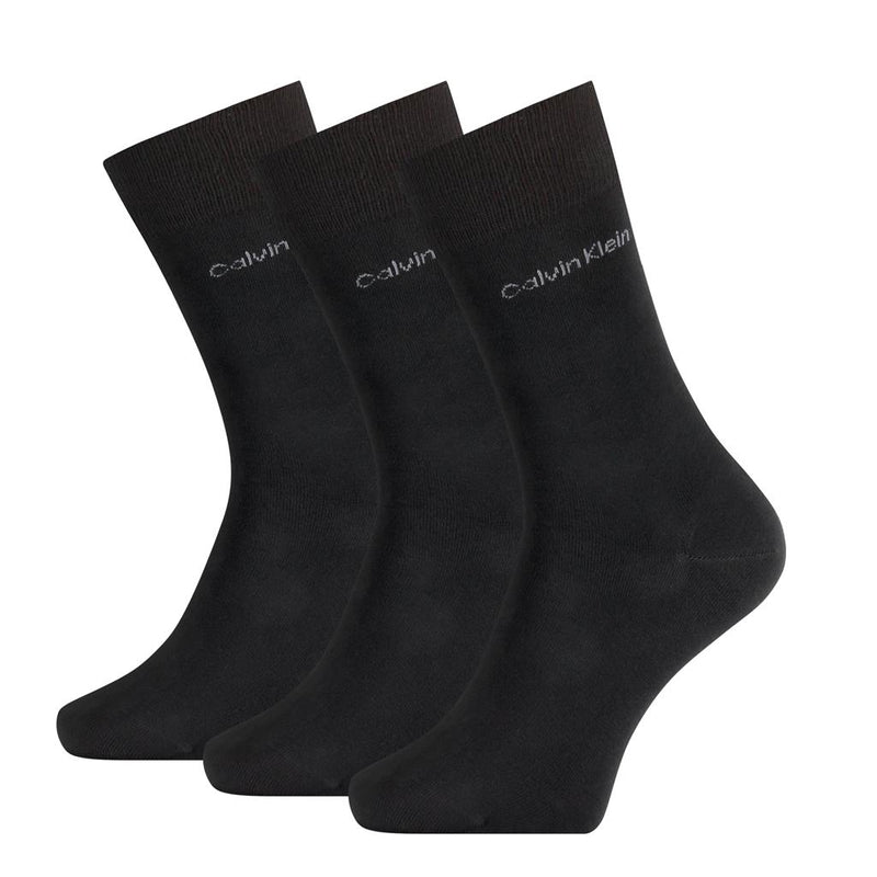3 - Pack Crew Combed Flat Knit Sock 100001752 001 black
