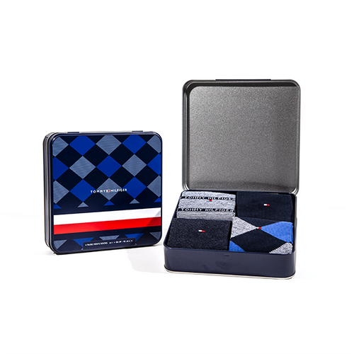 4 - Pack Giftbox Argyle Dark donkerblauw