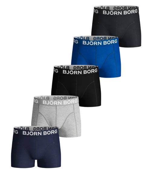 5 - Pack Solid Sammy Shorts blauw
