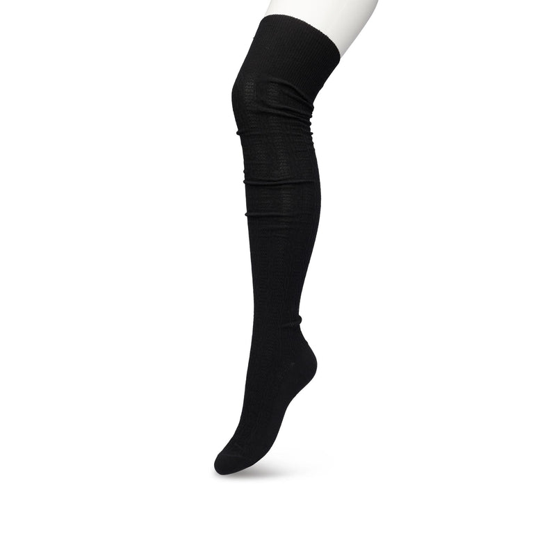 Classic Cable Over Knee P53498 Black Black