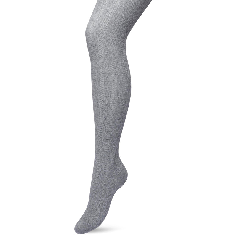 Classic Cable Tights  211903 M.Grey H. Medium Grey Heather