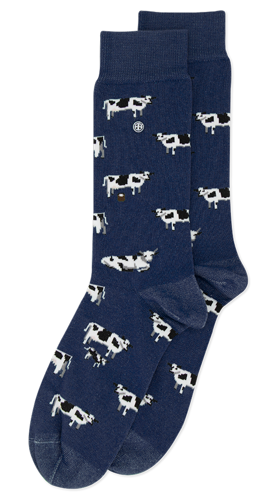 Cows Sock AG-SK-COW-01 109 Navy