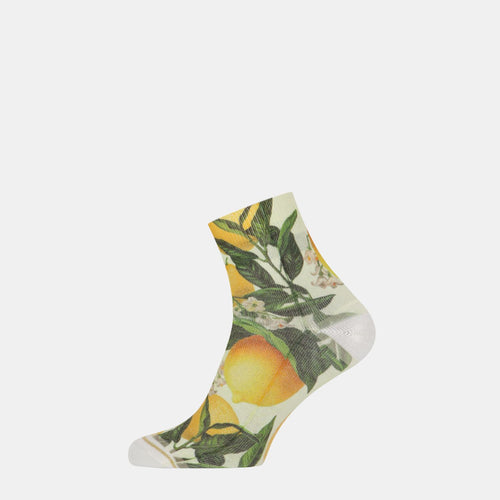 Dames Korte Sokken met Citroen Print