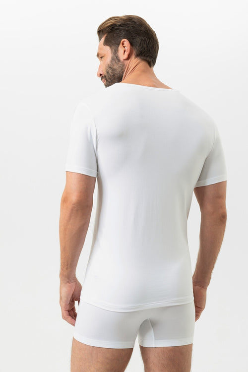 Dry Cotton V-Neck T-shirt weiss