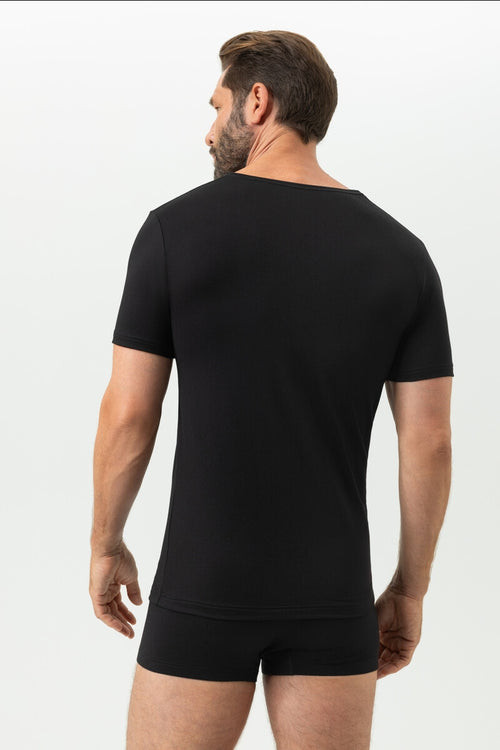 Dry Cotton V-Neck T-shirt schwarz