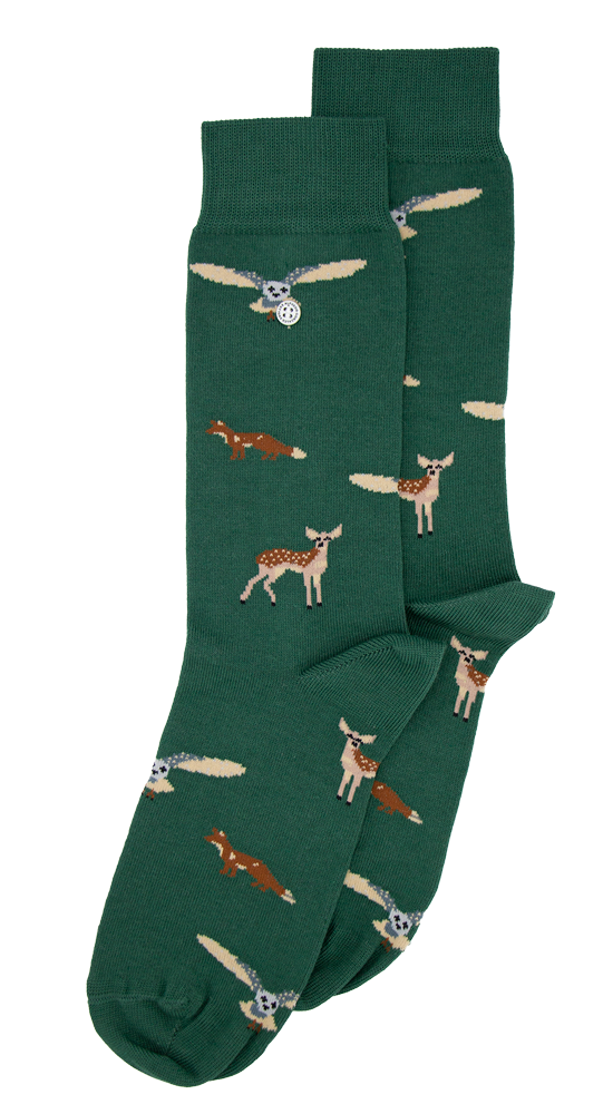 Forest Animals Sock AG-SK-FOR-02 118 Army