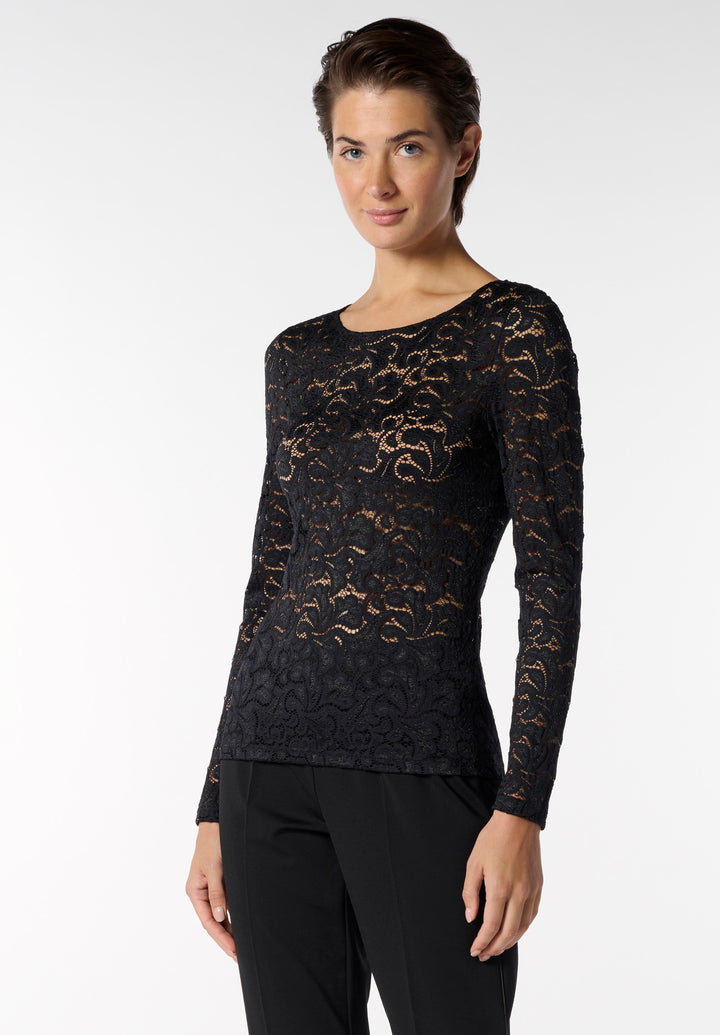 Glamour Lace - T-Shirt Long Sleeve VOBT68177 9999 Black