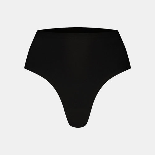 High Waist String zwart