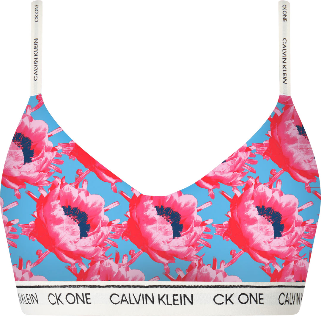 Lght Lined Bralette QF6094E J85 Floral Pink Smoothie