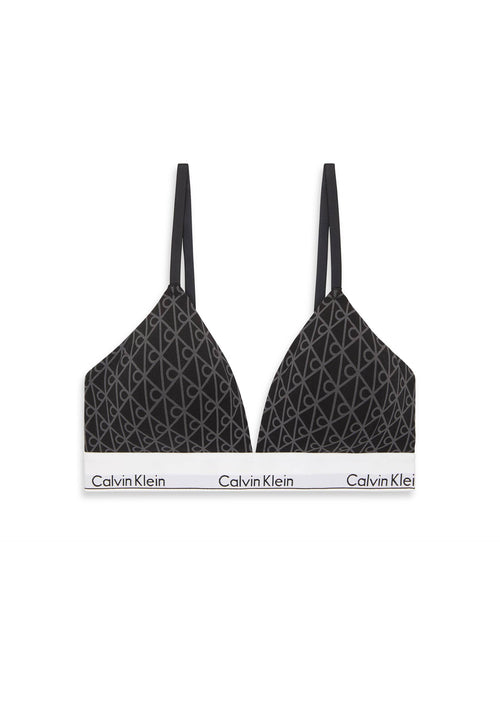 Lightly Lined Triangle Bralette - Icon Cotton Modal zwart