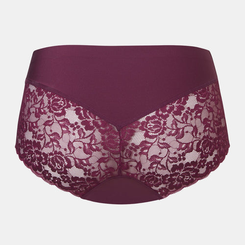 Midi met Kant cherry burgundy