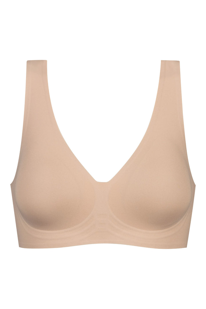 Onzichtbare bh-top zonder beugel met brede bandjes 1150031 376 cream tan
