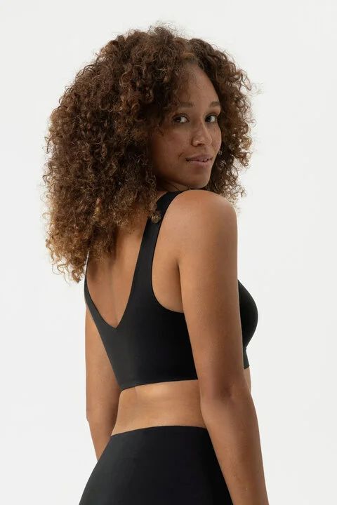 Onzichtbare bh-top zonder beugel met brede bandjes 1150031 3 zwart