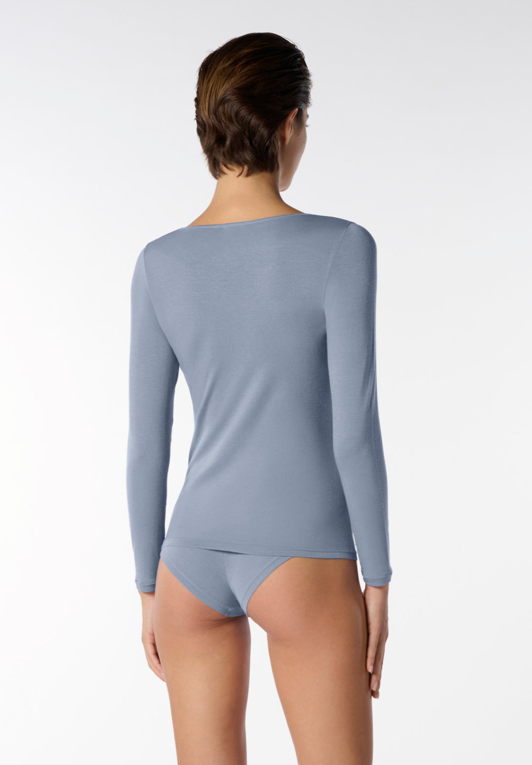 Perfect Line Cashmere - T-Shirt Lon VOBT67055 51550 Sugar Paper