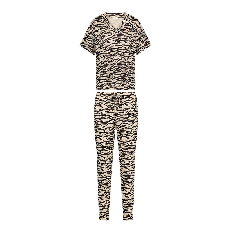 Pyjama Set Short Sleeve 60462 5202 zebra mauve