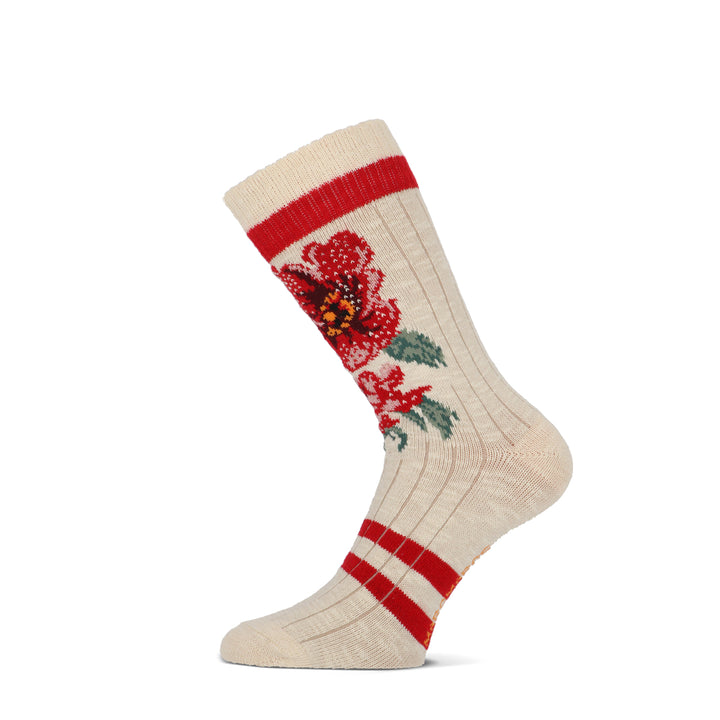 Simona Sock 101012022 1158 Off White Red