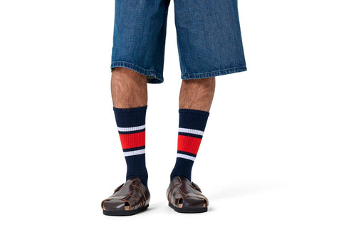 Simple Stripe Sneaker Sock P004153