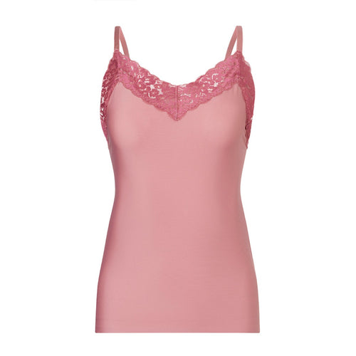 Spaghetti Top Lace rose roze