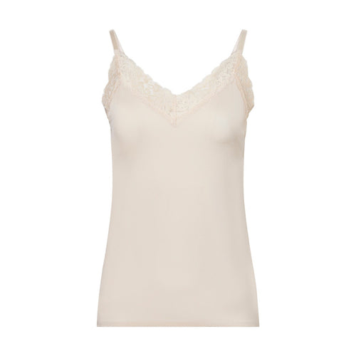 Spaghetti Top Lace shiny almond