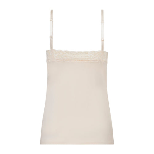 Spaghetti Top Lace shiny almond