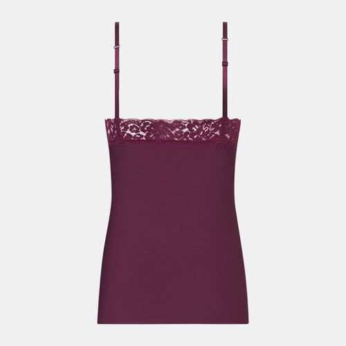 Spaghetti Top Lace cherry burgundy