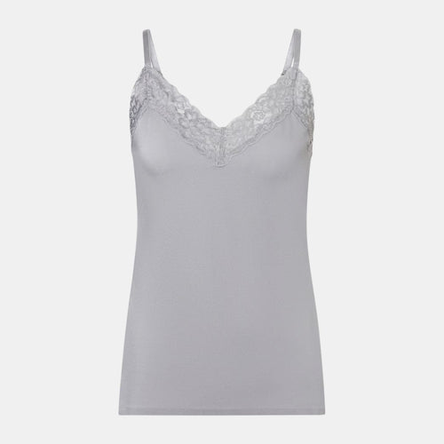 Spaghetti Top Lace silver shimmer