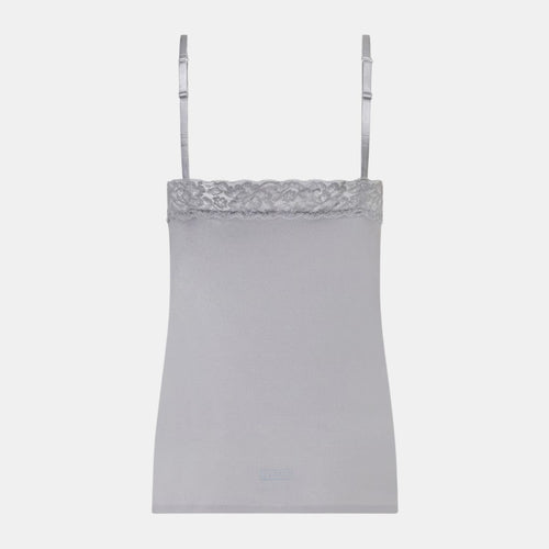 Spaghetti Top Lace silver shimmer