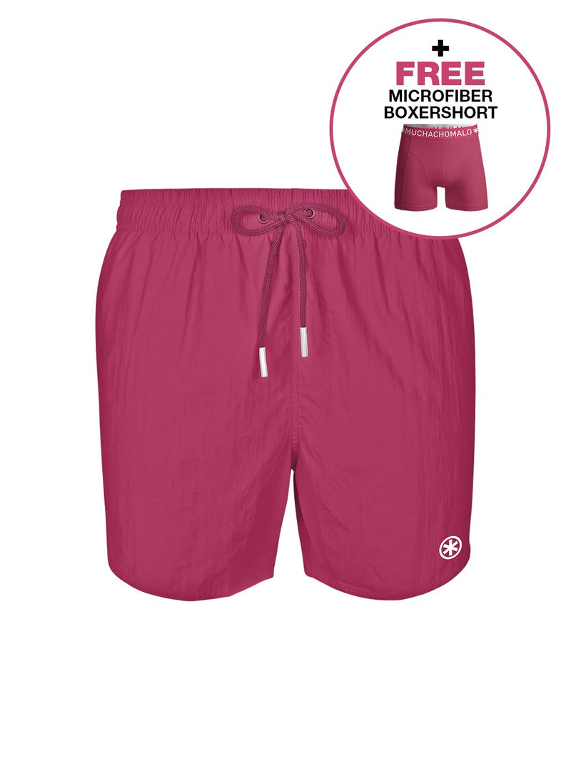 Swimshort SOLID2062 35 Pinkish Red