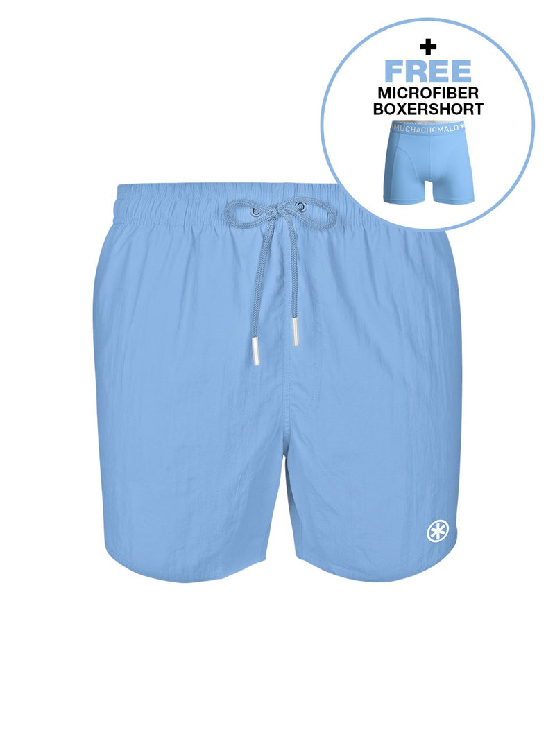 Swimshort SOLID2062 36 Cyan Blue