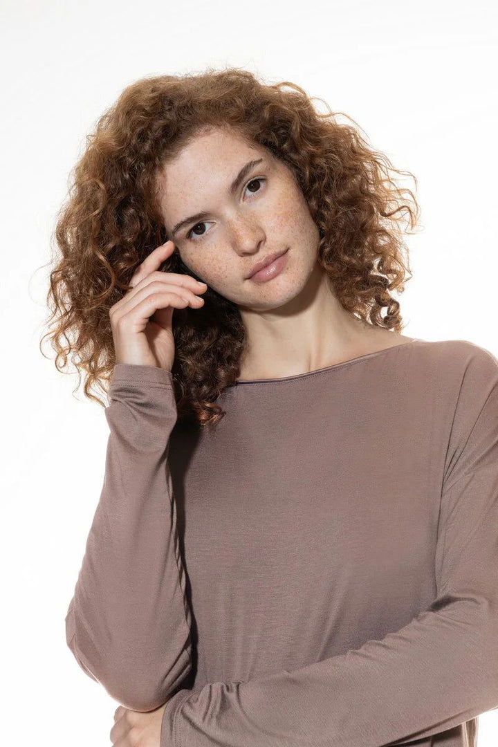 T-shirt long sleeve Pure Chic 1210017 1279 milk`n coffee