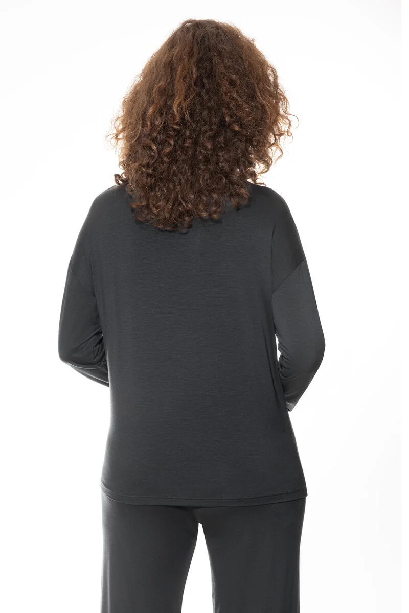 T-shirt long sleeve Pure Chic 1210017 515 thunder grey