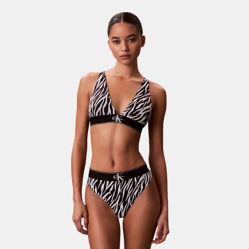 Triangel Bralette Tiger zwart