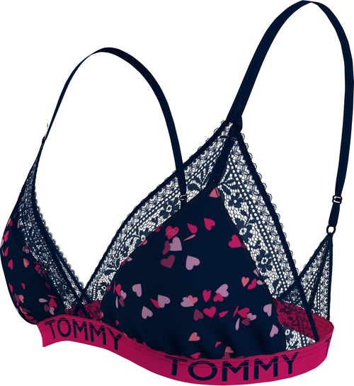 Triangle Bra Print Flutter Hearts