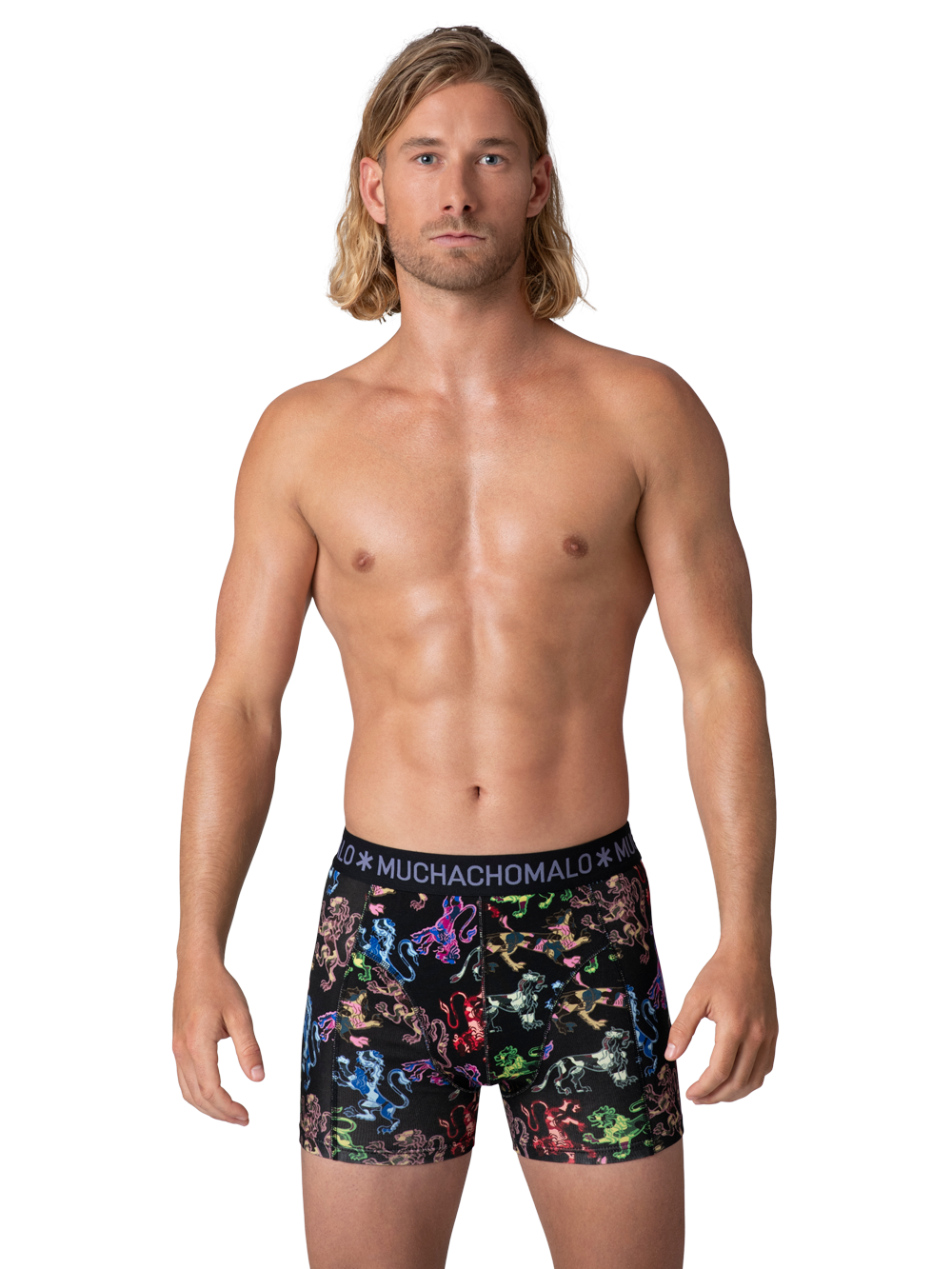 12 - Pack Golden Boxer Short U-GOLDEN1010 19 Print/Black/Blue/Green