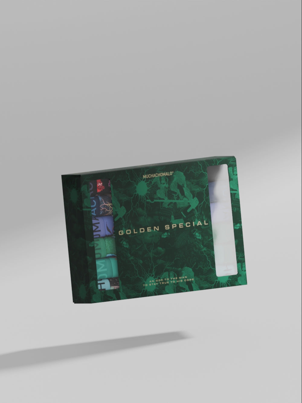 12 - Pack Golden Boxer Short U-GOLDEN1010 19 Print/Black/Blue/Green